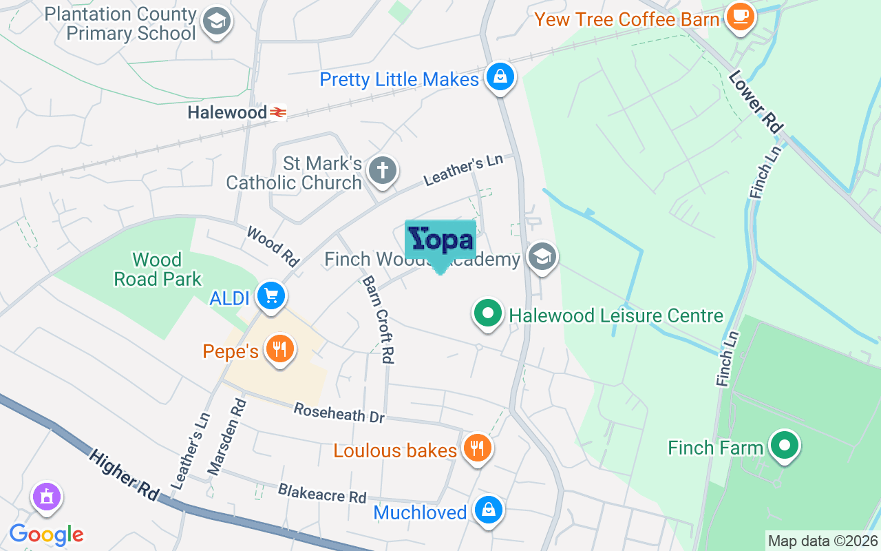 Map showing the location of L26 9SB