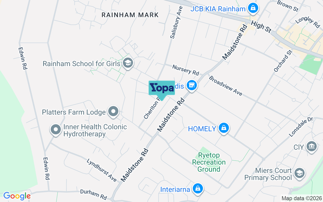 Map showing the location of ME8 0ET