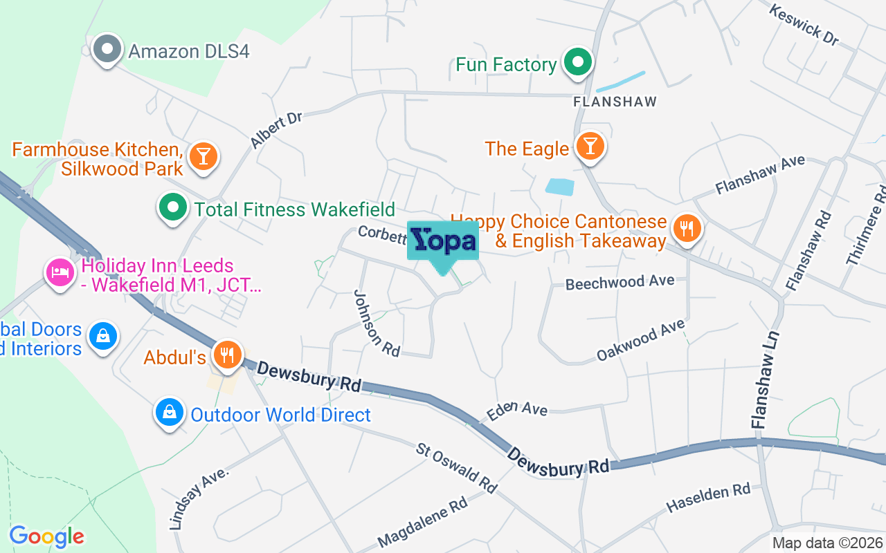 Map showing the location of WF2 9EU
