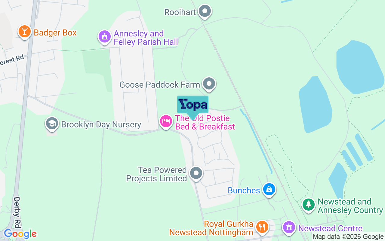 Map showing the location of NG15 0EE