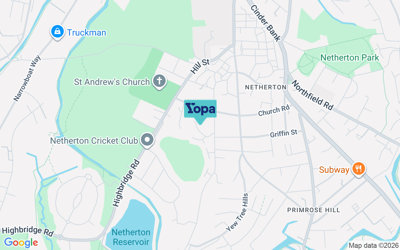 Map showing the location of DY2 0JP
