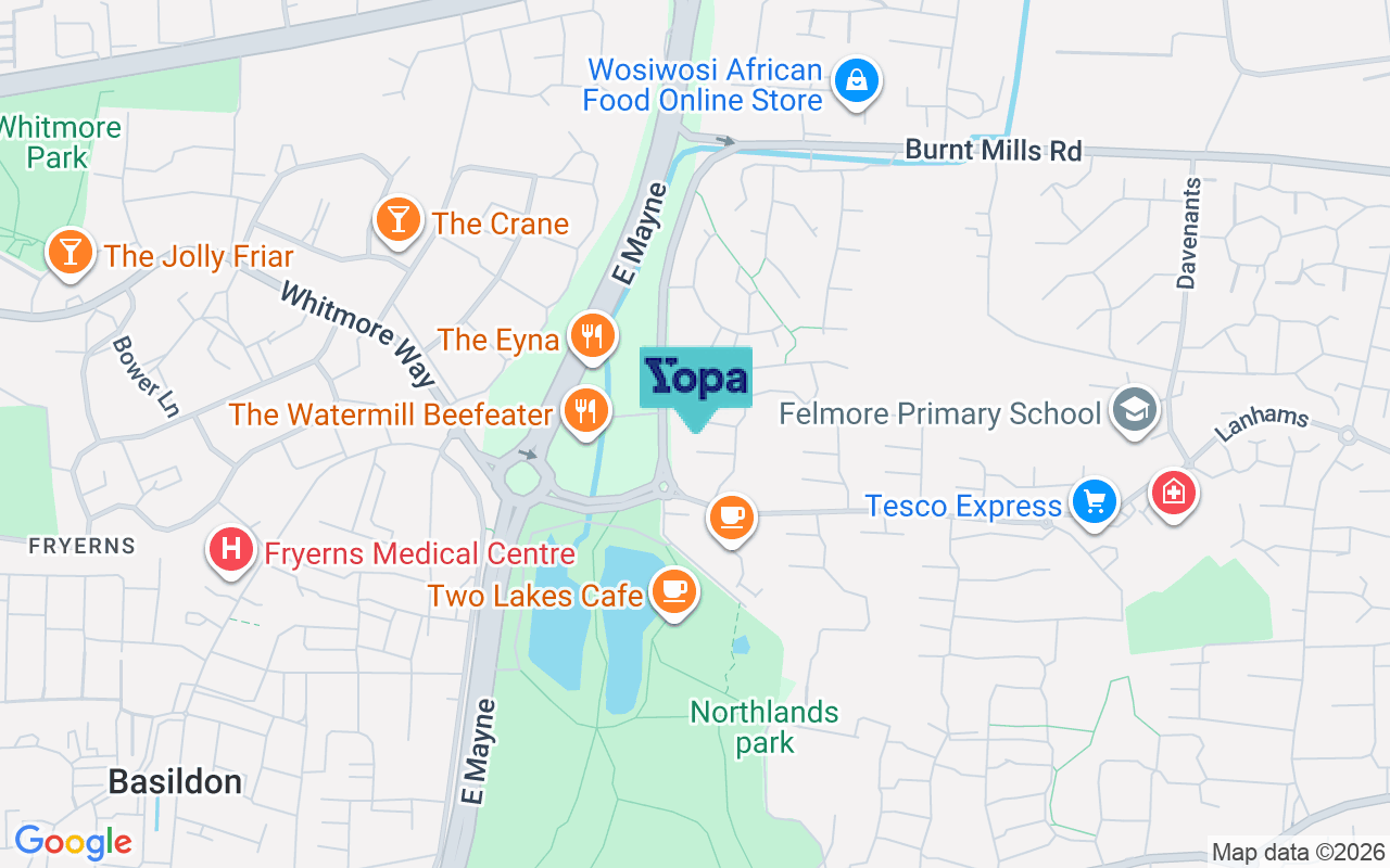Map showing the location of SS13 1PA