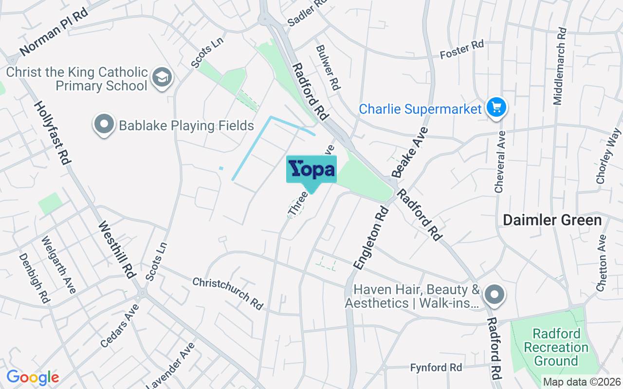 Map showing the location of CV6 1LA