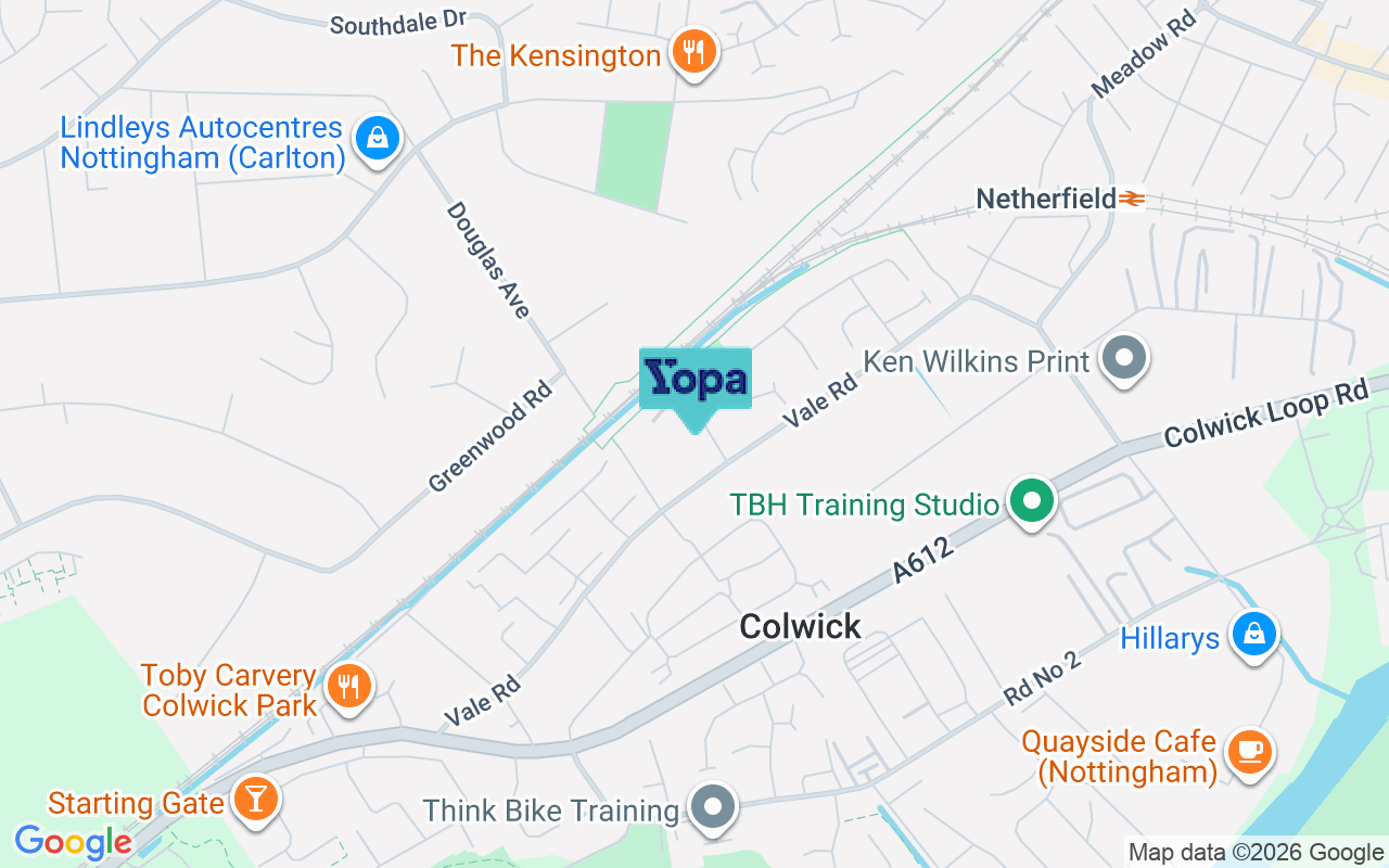 Map showing the location of NG4 2BX