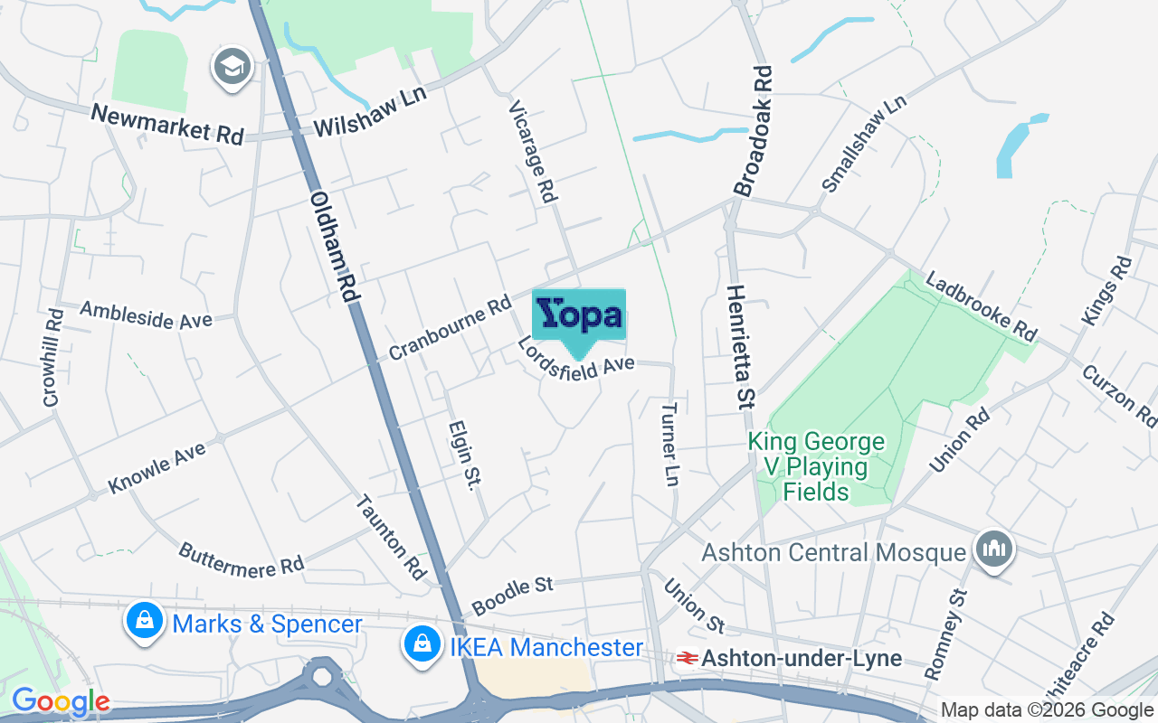 Map showing the location of OL7 9BT