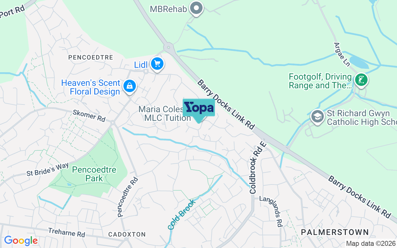 Map showing the location of CF63 1FA