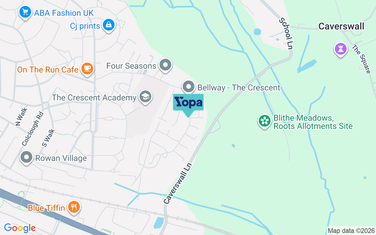 Map showing the location of ST3 6SS