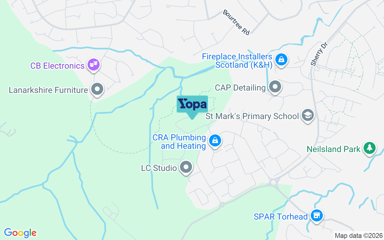 Map showing the location of ML3 8BB