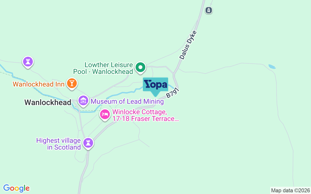 Map showing the location of ML12 6UP