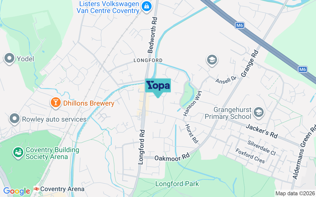 Map showing the location of CV6 6JY