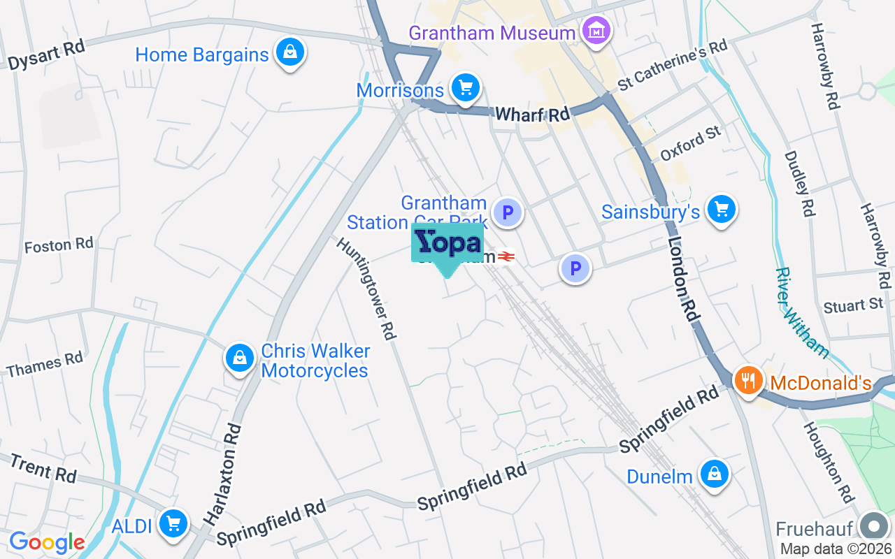 Map showing the location of NG31 7BZ