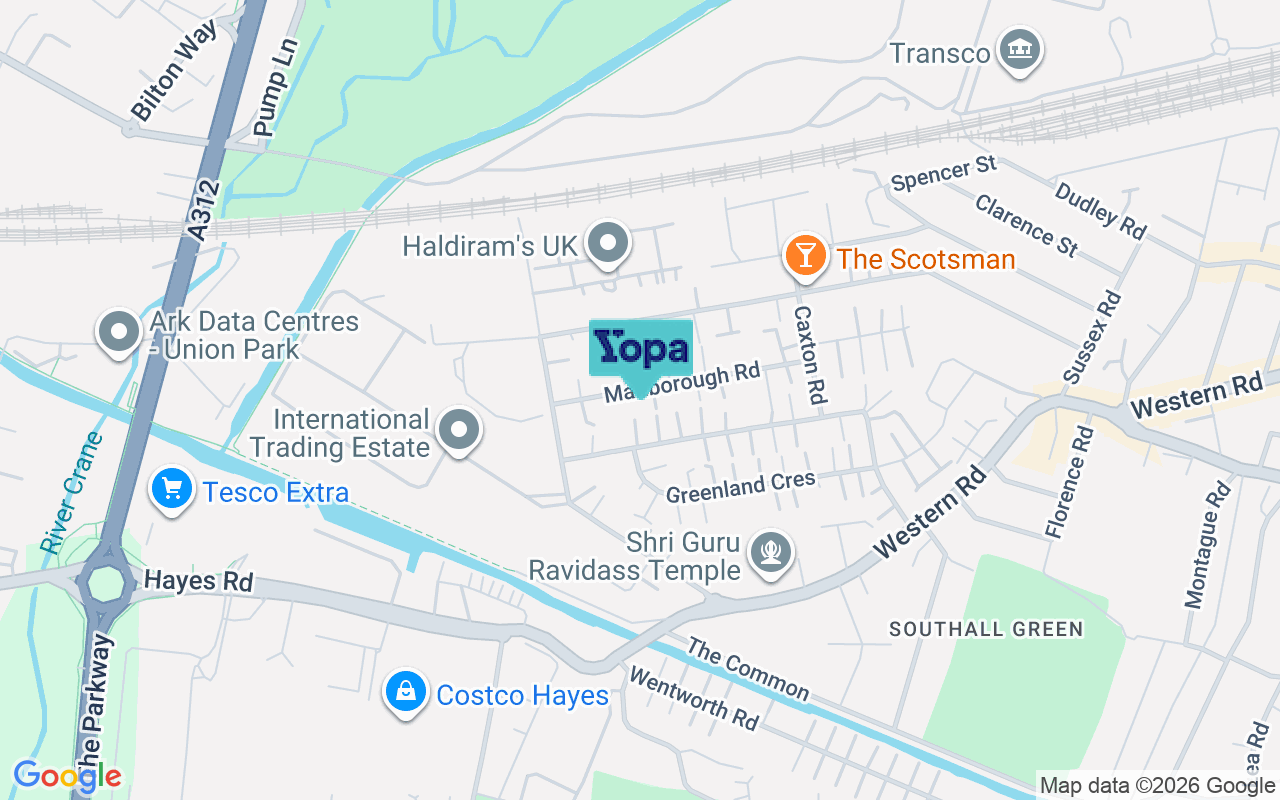 Map showing the location of UB2 5LP