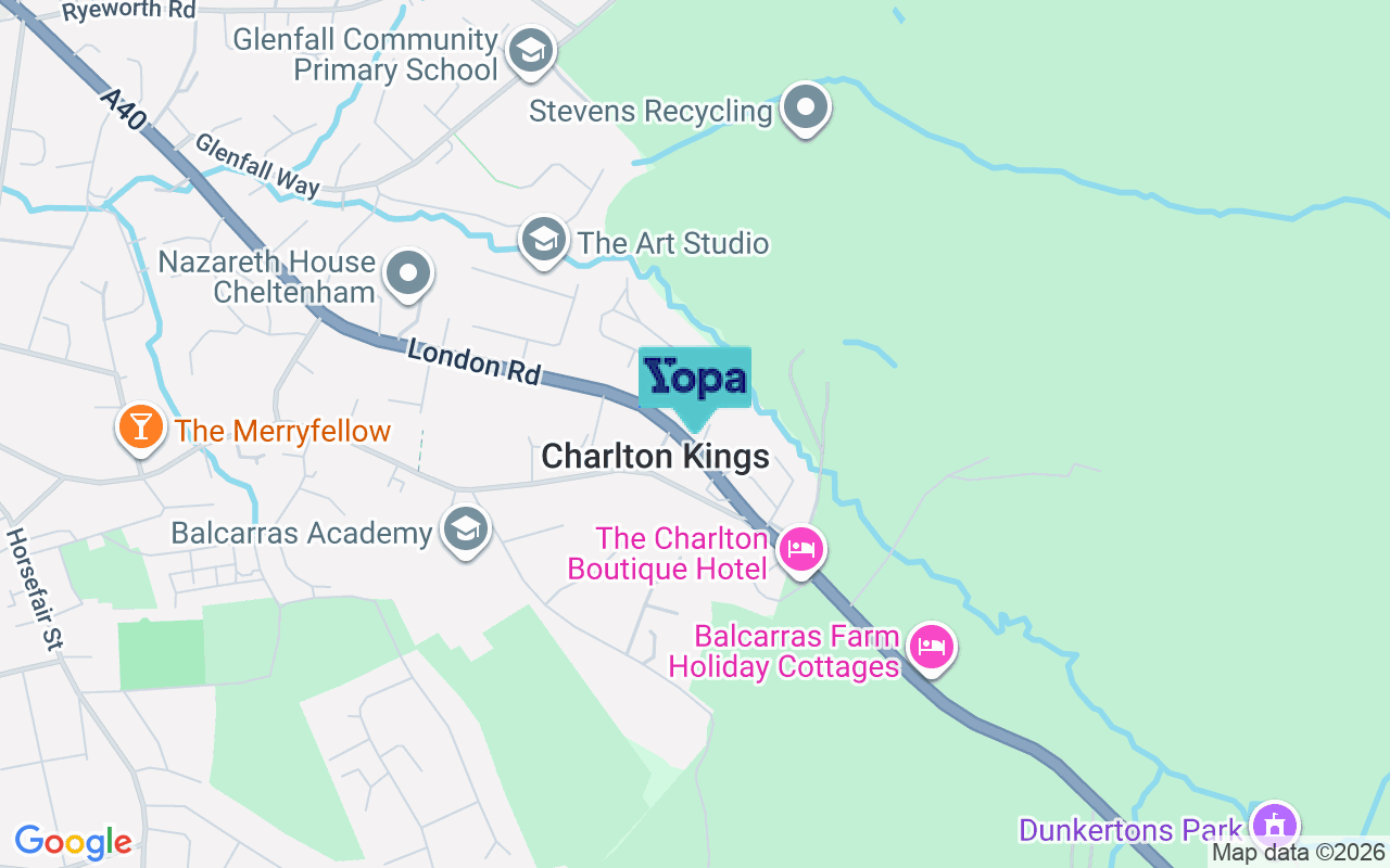 Map showing the location of GL52 6YX