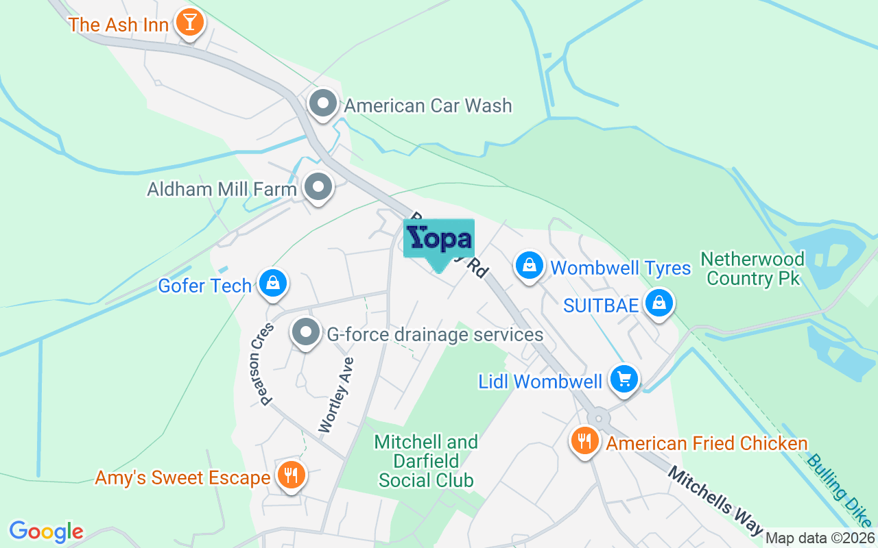 Map showing the location of S73 8FJ