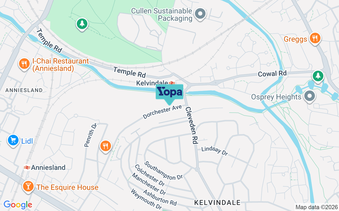 Map showing the location of G12 0EE