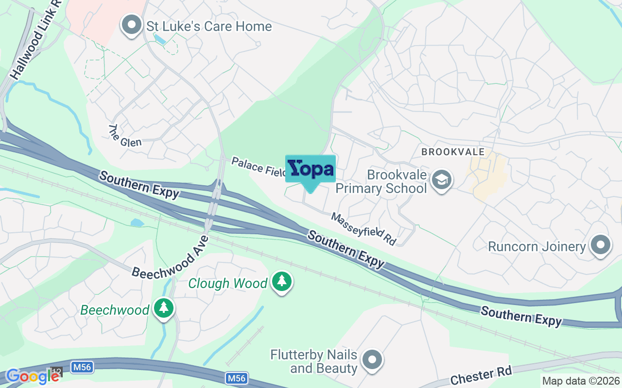 Map showing the location of WA7 6AE
