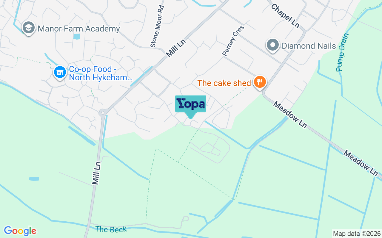 Map showing the location of LN6 9TH