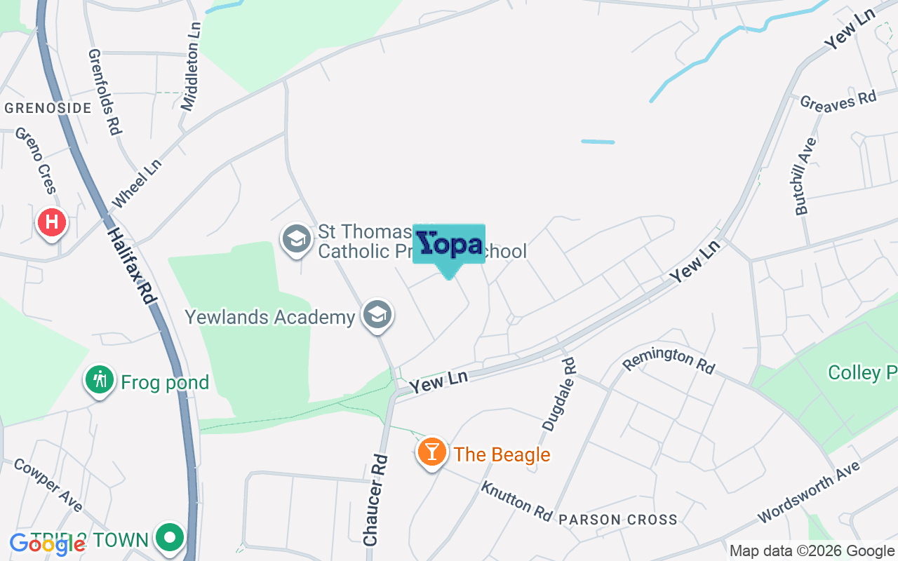 Map showing the location of S35 8QP