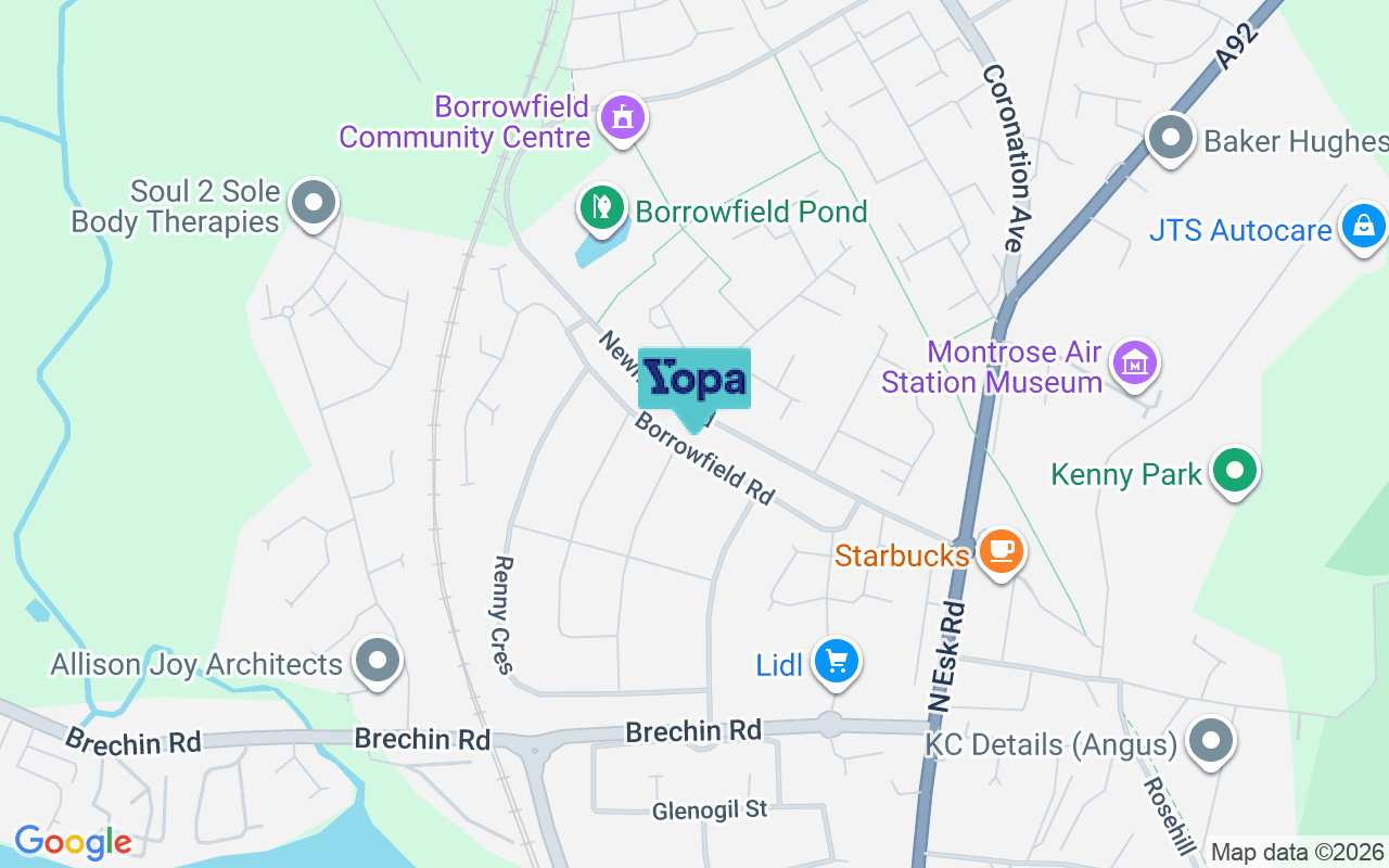 Map showing the location of DD10 9BE