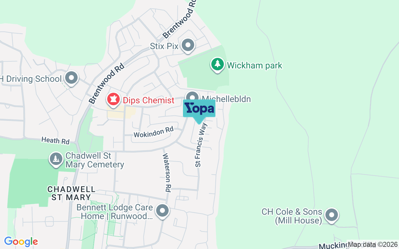 Map showing the location of RM16 4RB