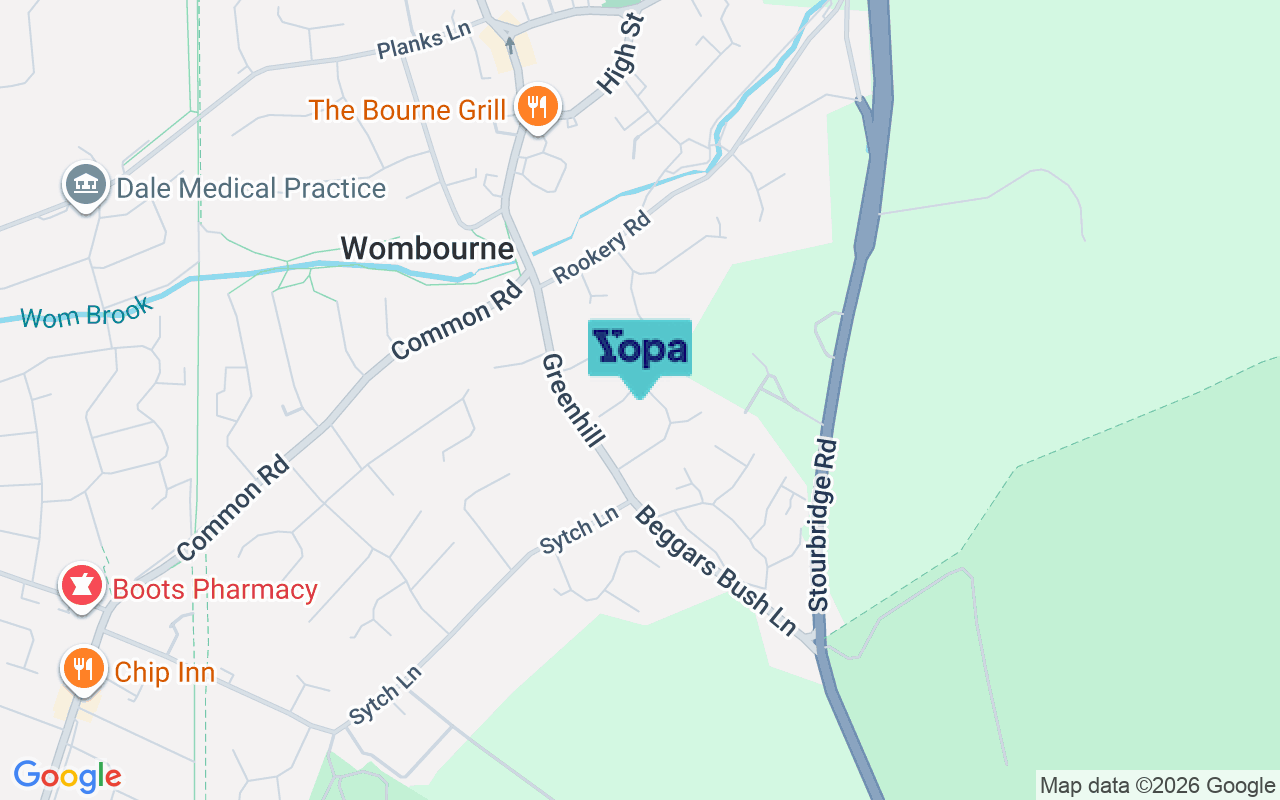 Map showing the location of WV5 0LH