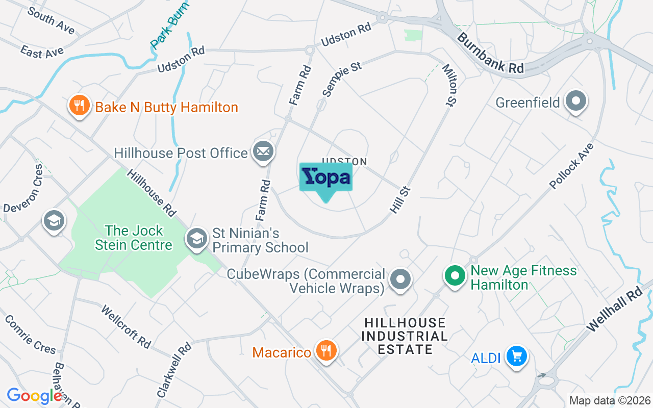 Map showing the location of ML3 9LR