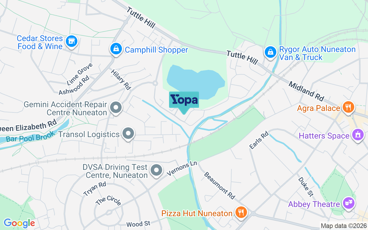 Map showing the location of CV10 0QF