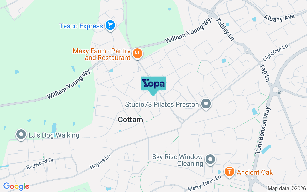 Map showing the location of PR4 0DR