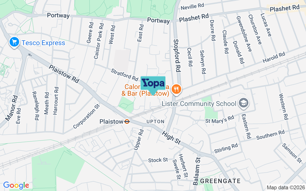 Map showing the location of E13 0LJ