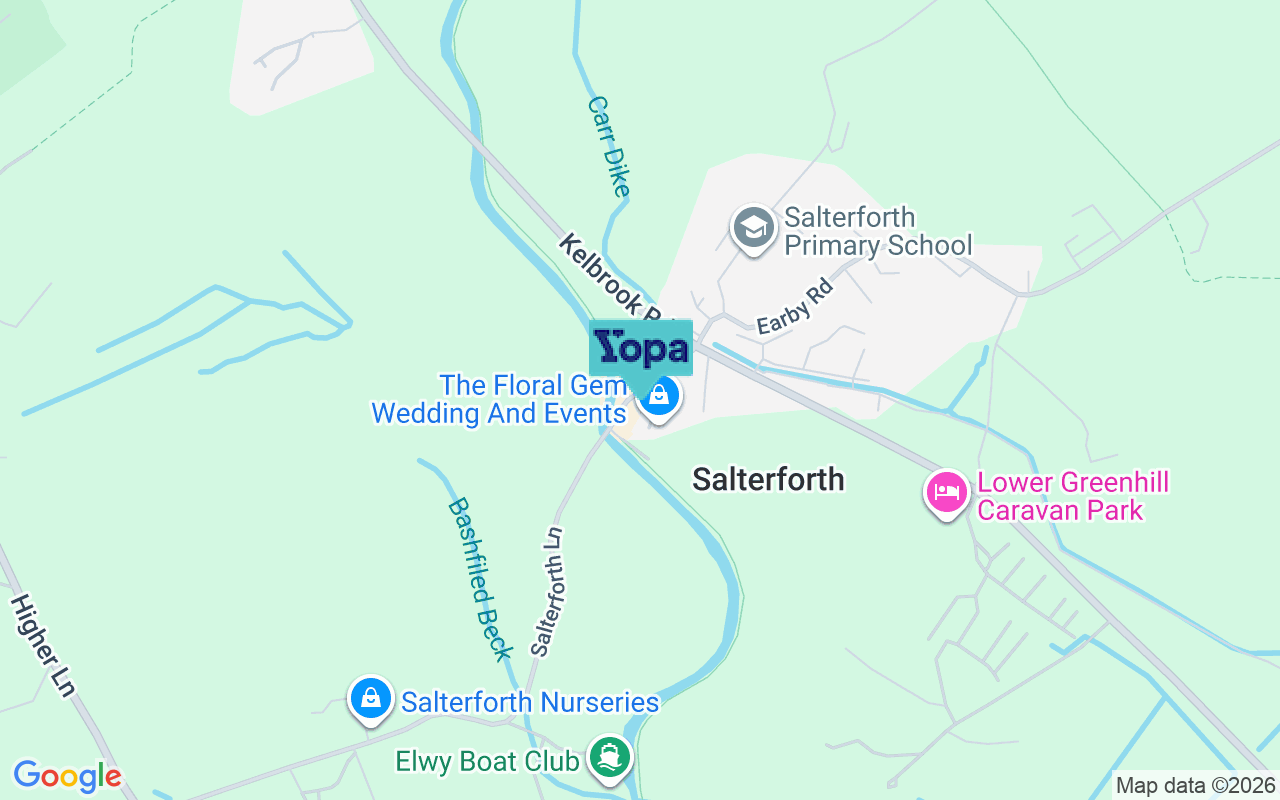Map showing the location of BB18 5TT