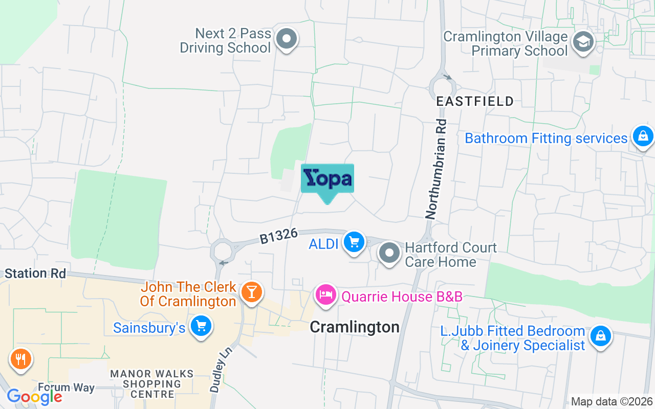 Map showing the location of NE23 1NQ