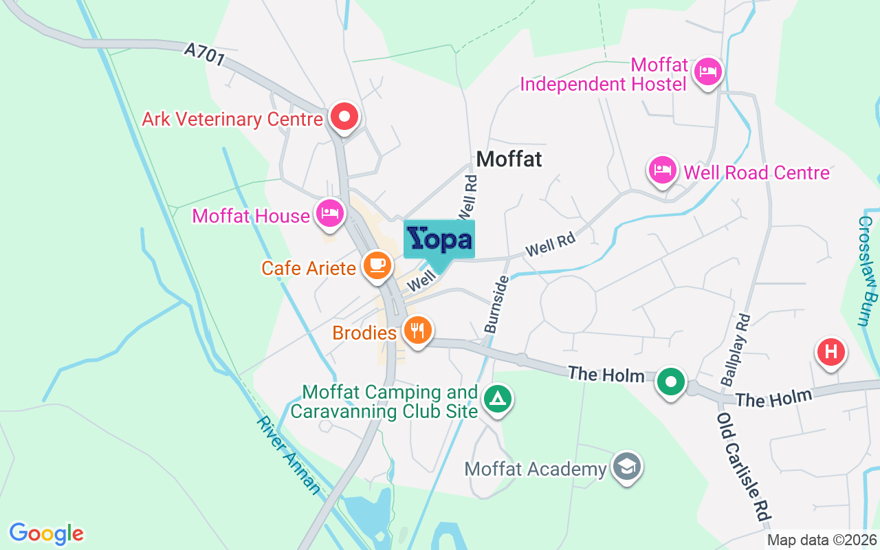 Map showing the location of DG10 9DU