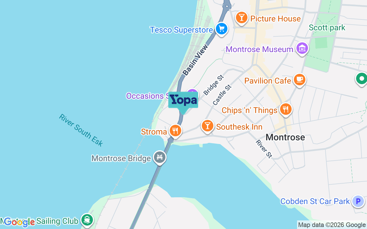 Map showing the location of DD10 8AJ
