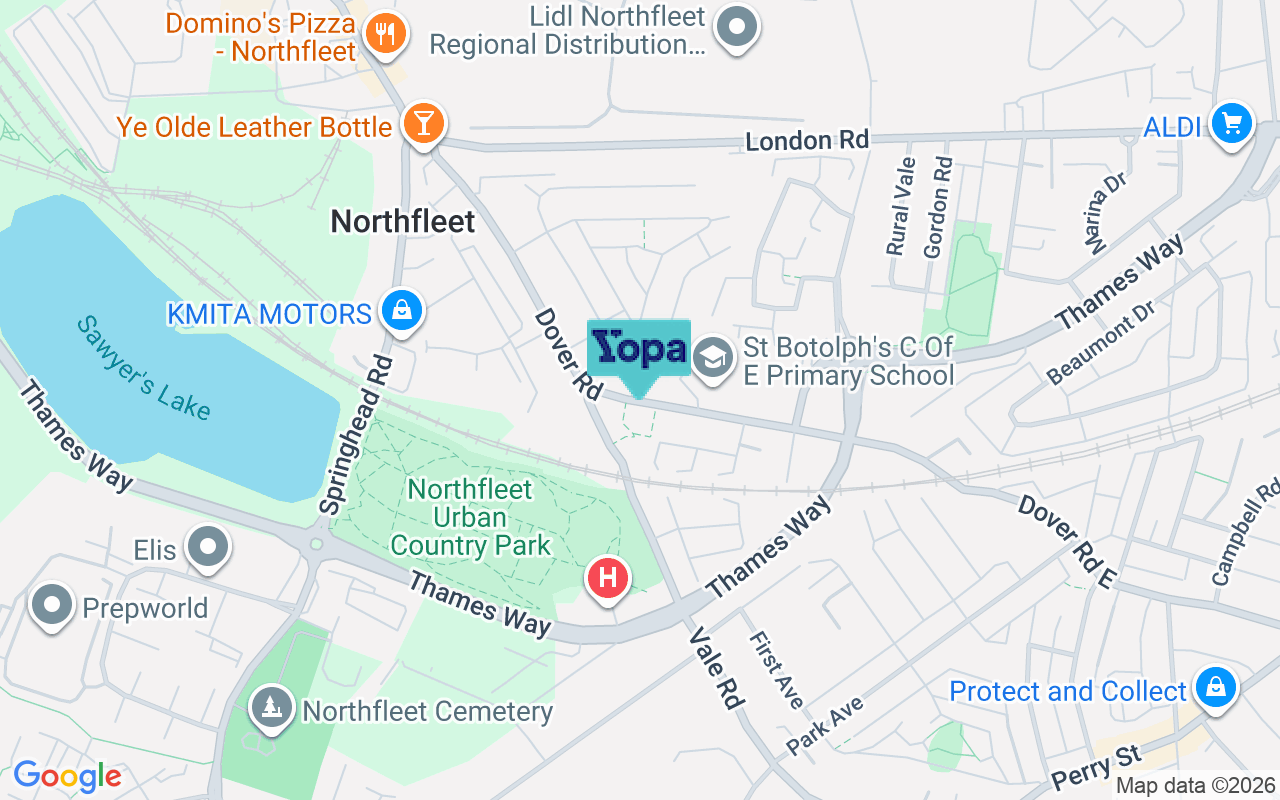 Map showing the location of DA11 9QN