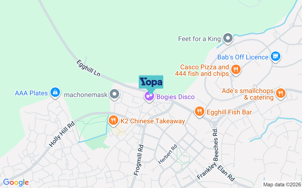 Map showing the location of B45 0JZ