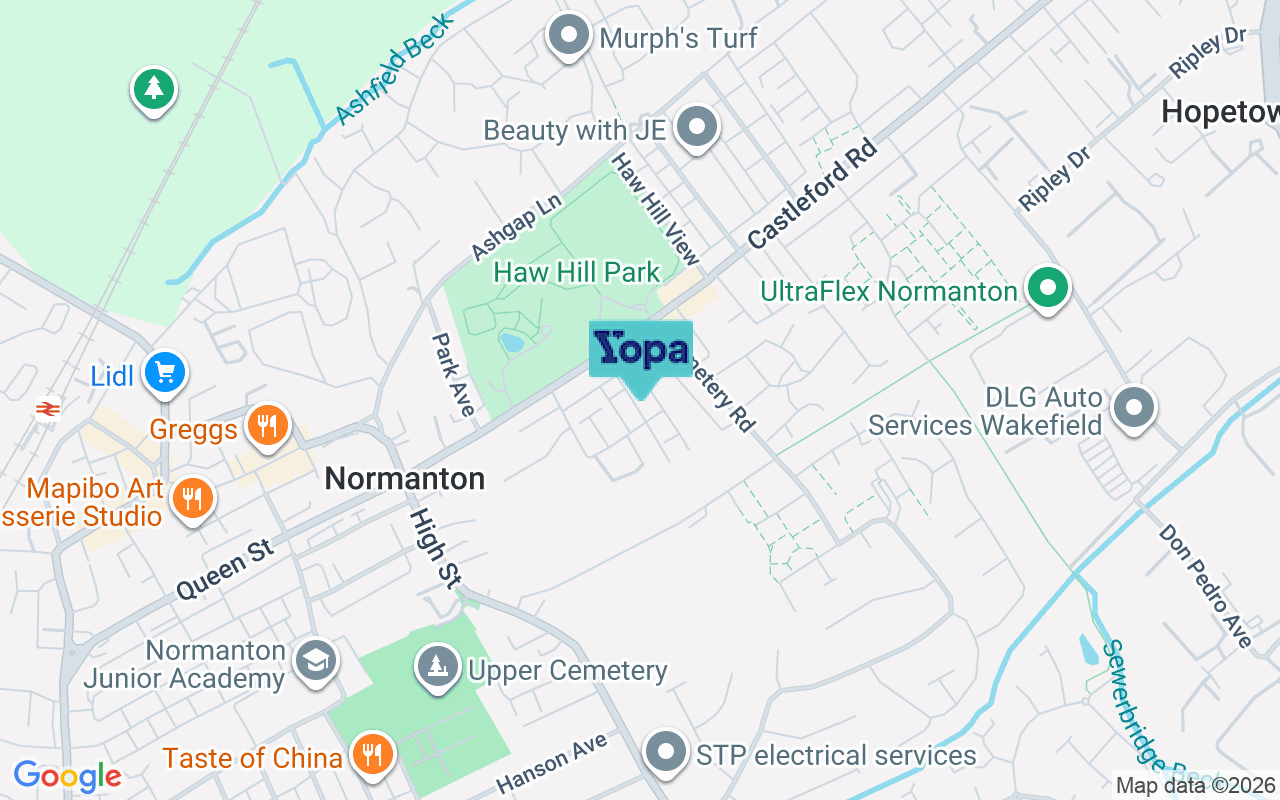 Map showing the location of WF6 2EH