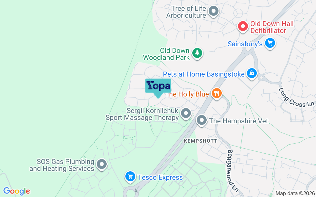 Map showing the location of RG23 7FP