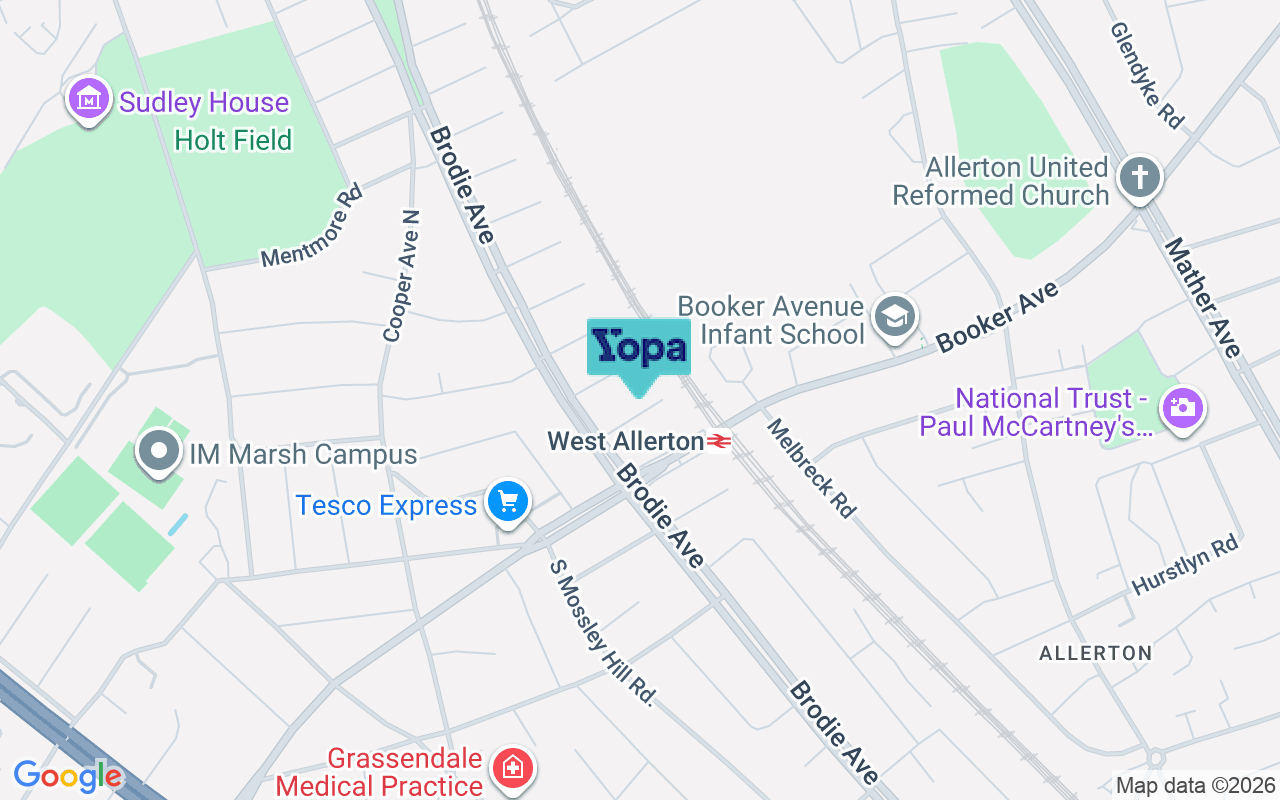 Map showing the location of L18 4QX