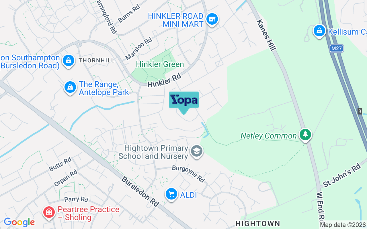 Map showing the location of SO19 6GS