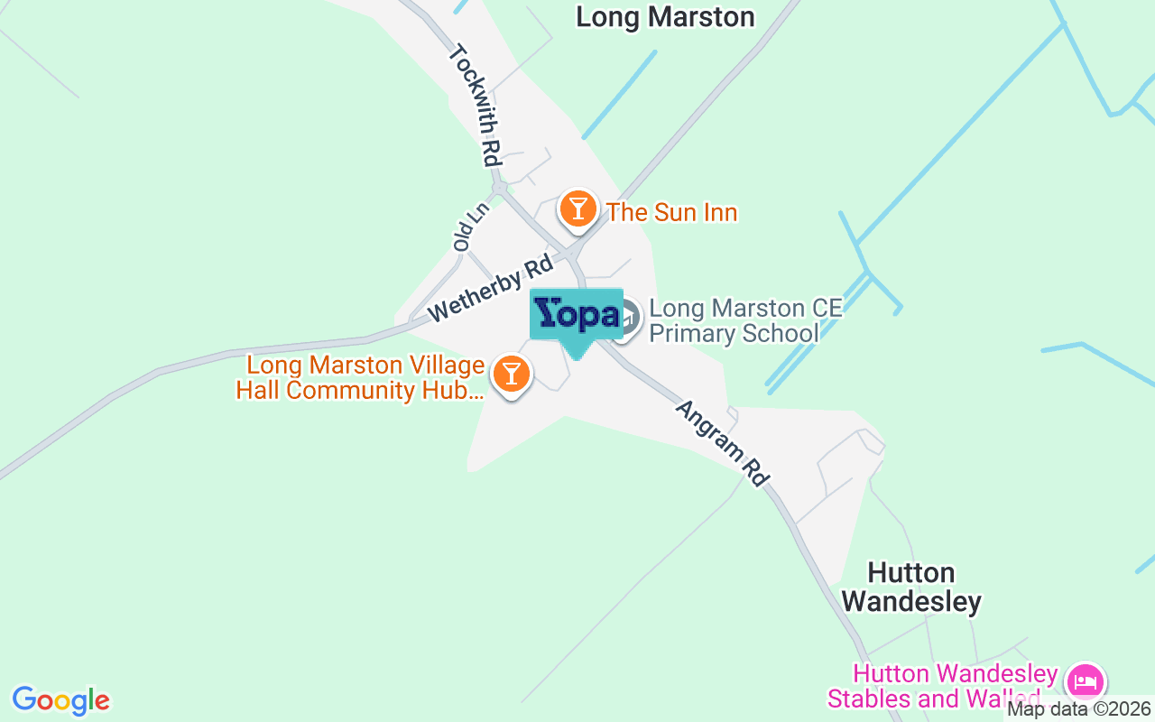Map showing the location of YO26 7LW