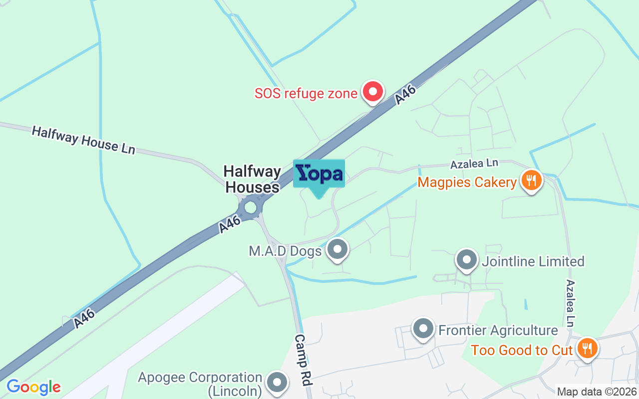 Map showing the location of LN6 6AT