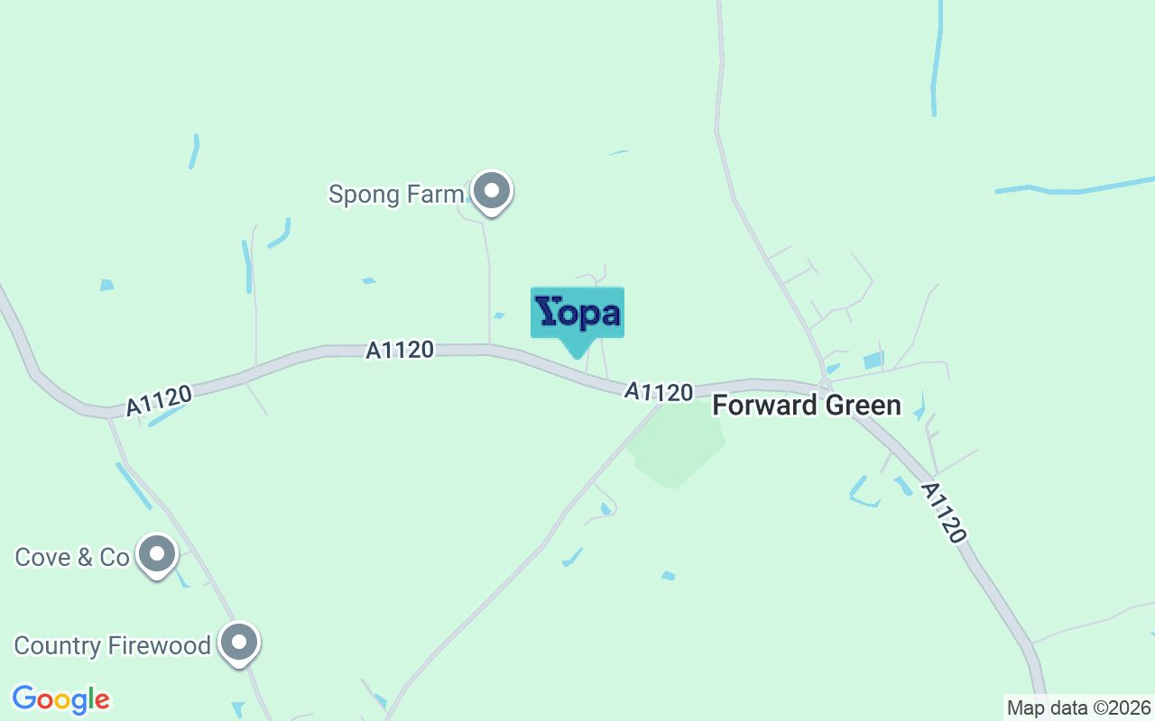 Map showing the location of IP14 5HN