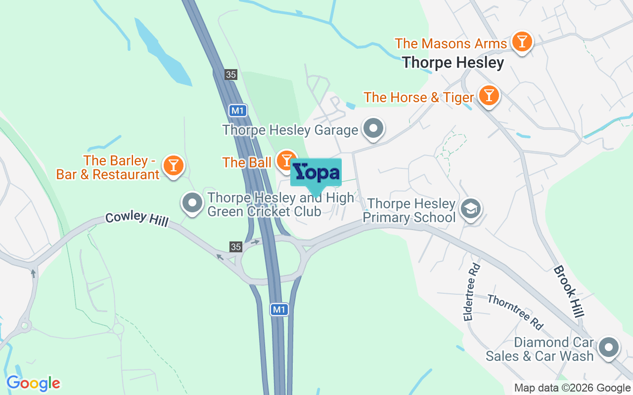 Map showing the location of S61 2PW
