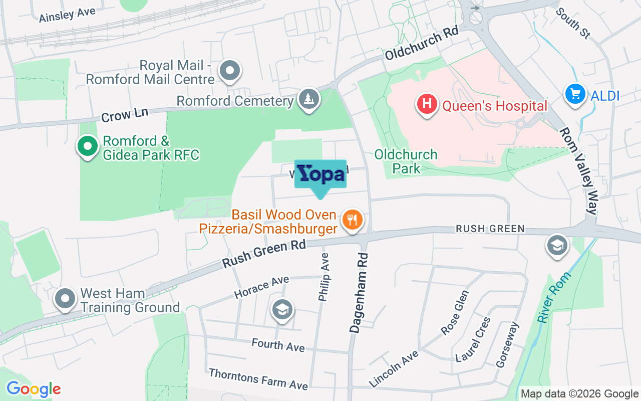 Map showing the location of RM7 0QU