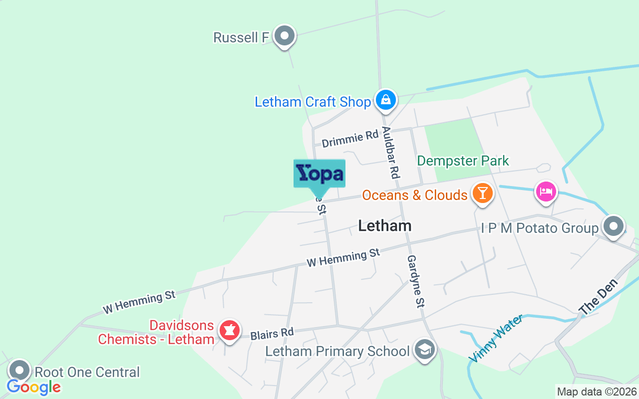 Map showing the location of DD8 2PS