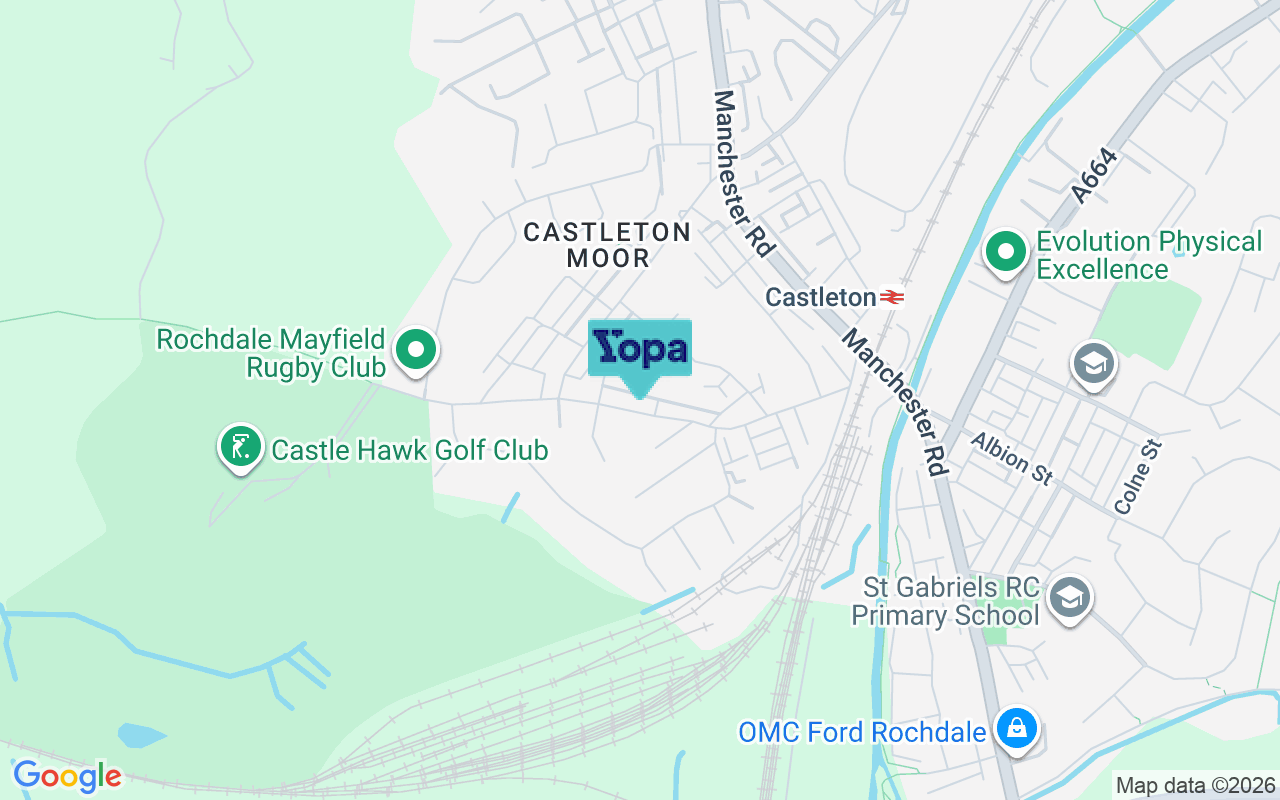 Map showing the location of OL11 3BT