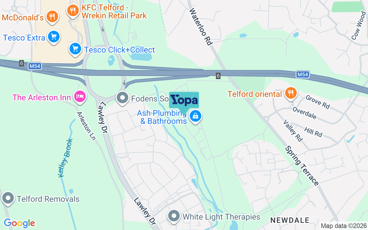 Map showing the location of TF3 5JH