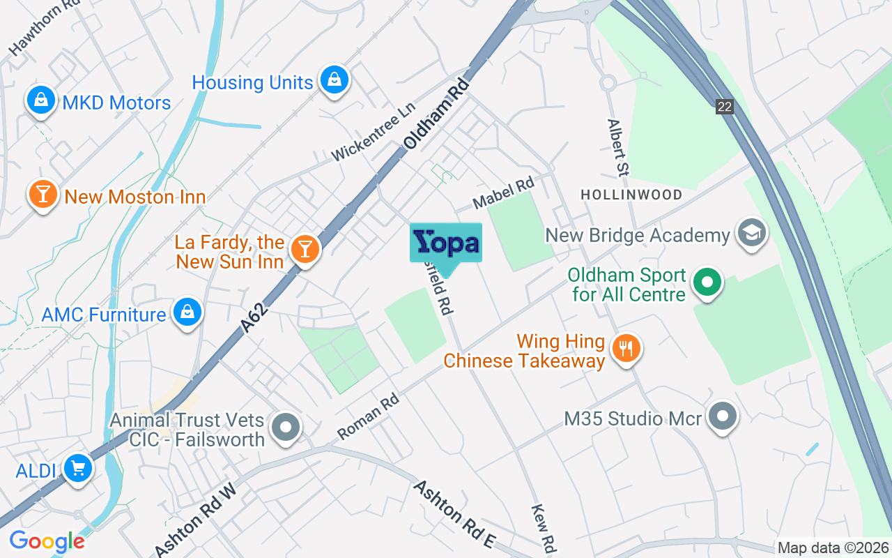Map showing the location of M35 9FA