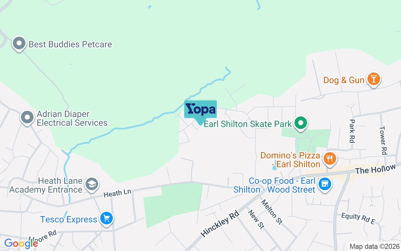 Map showing the location of LE9 7RS
