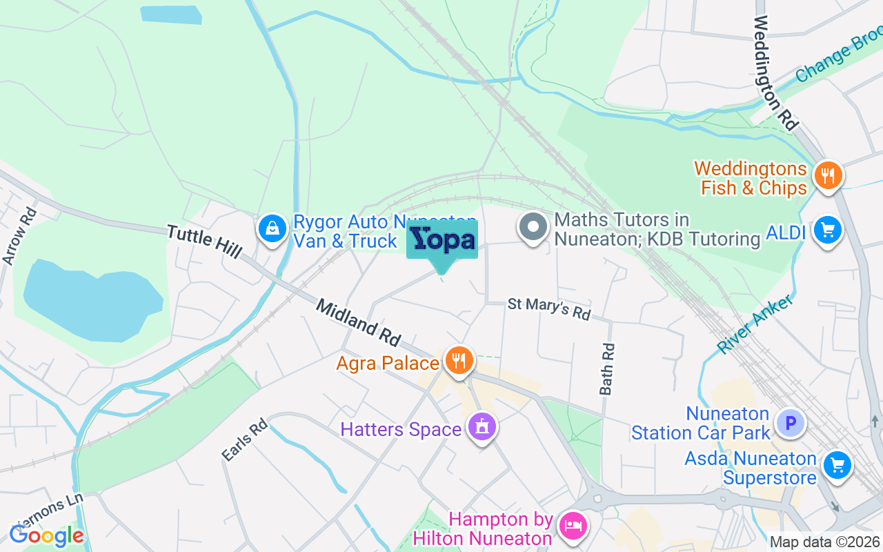 Map showing the location of CV11 5EG